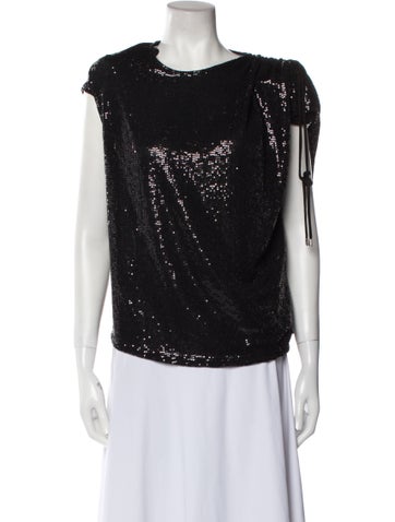 Attico Tops Bateau Neckline Short Sleeve Top Us4, It40 | S