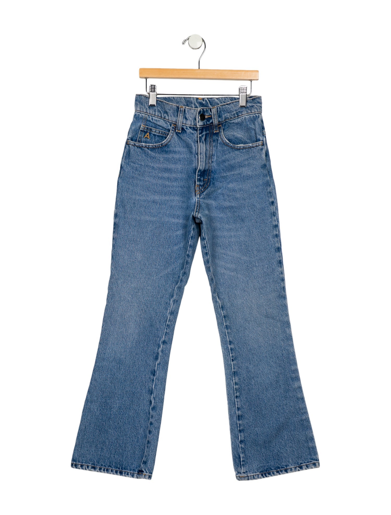 Attico Mid-Rise Straight Leg Jeans