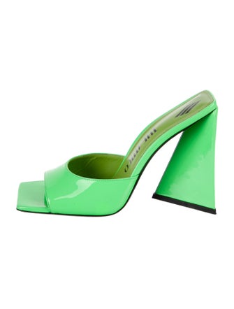 Attico Patent Leather Printed Slides