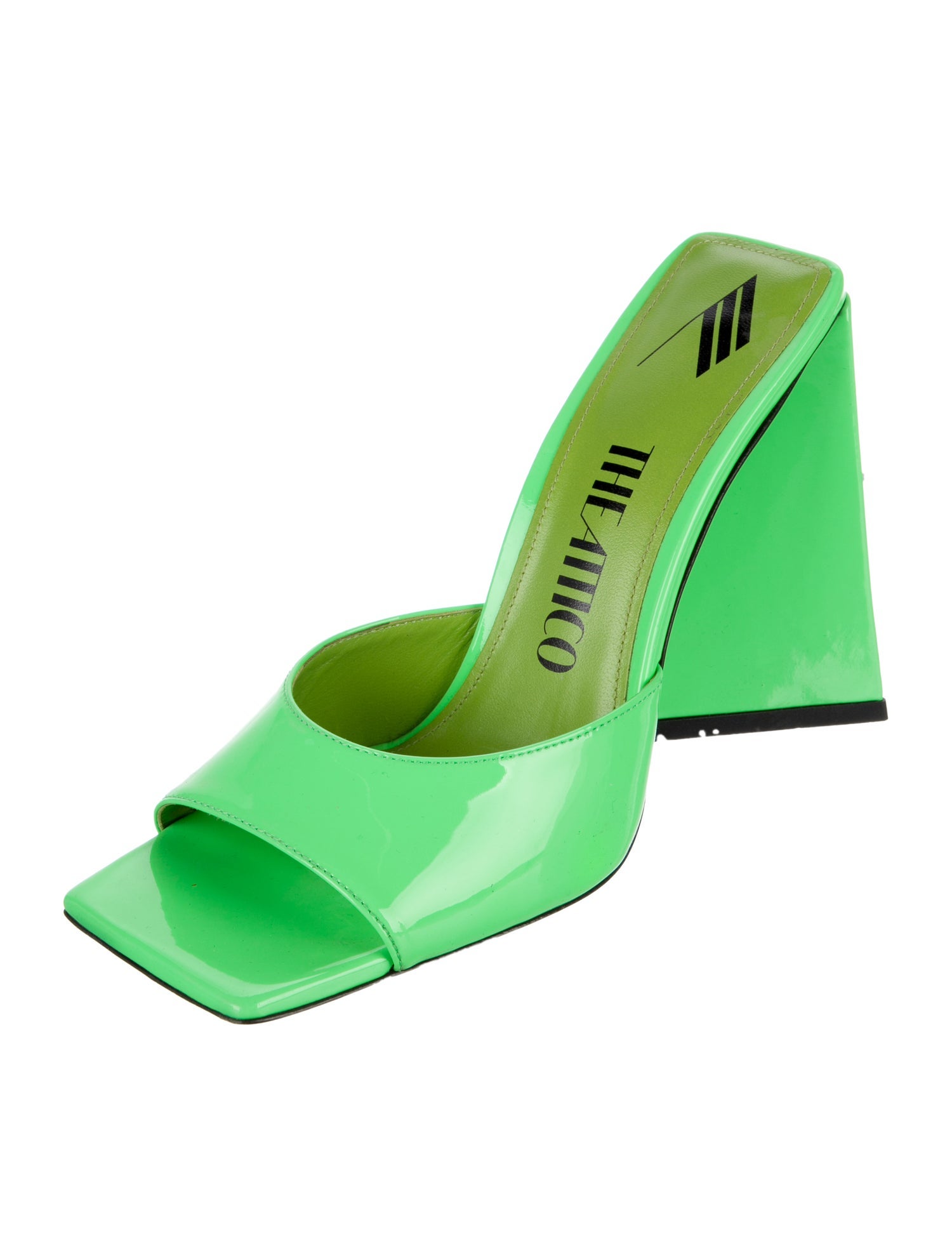 Attico Patent Leather Printed Slides