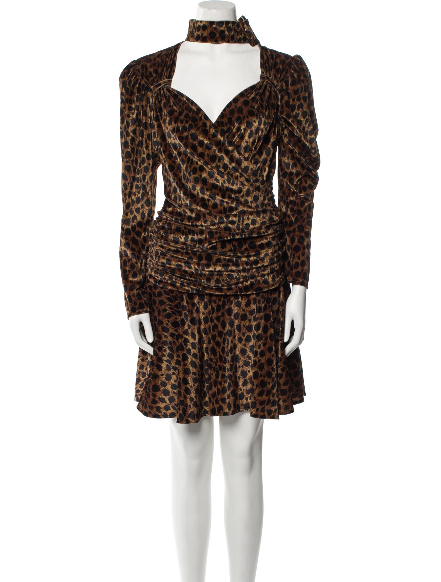 Attico Animal Print Mini Dress