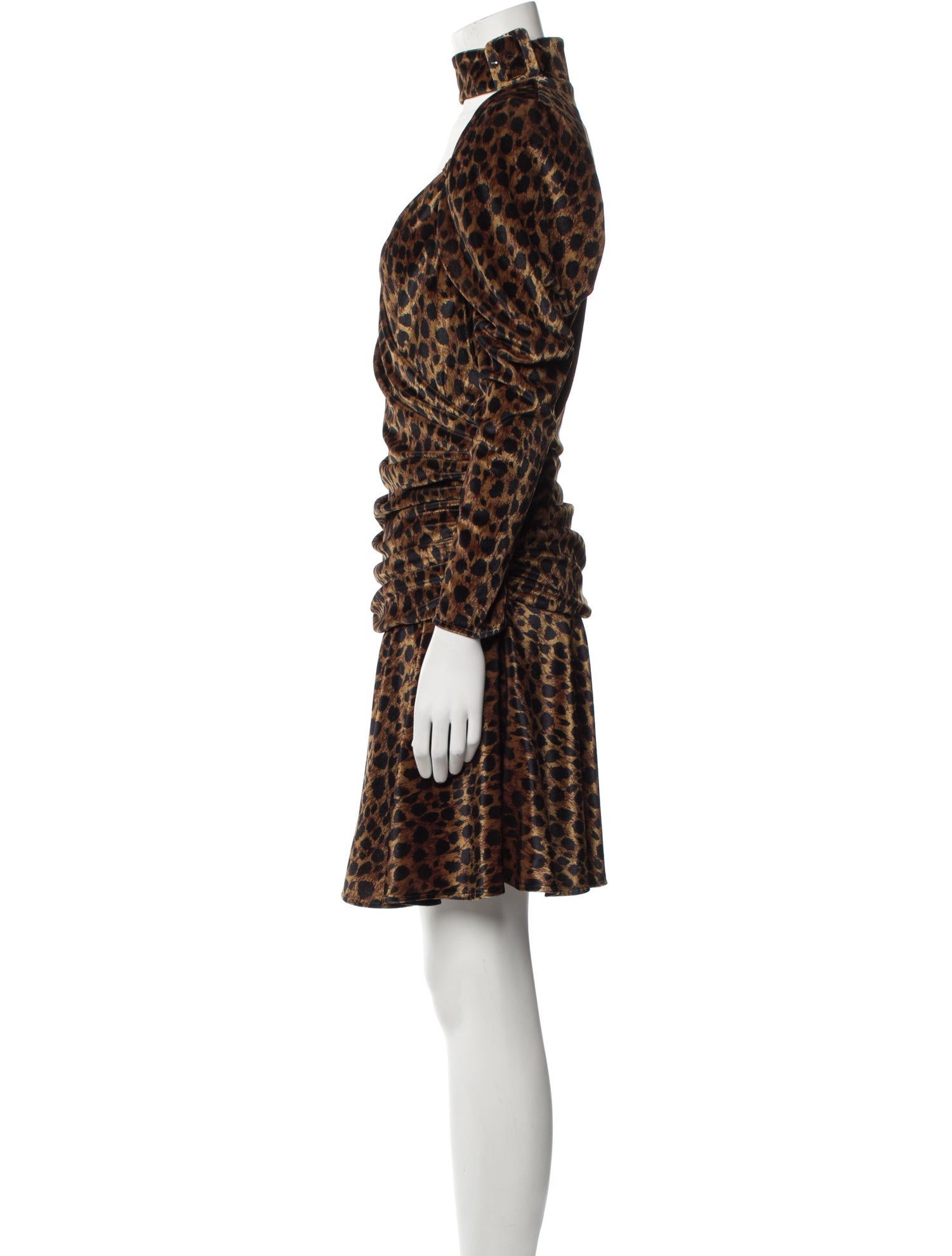 Attico Animal Print Mini Dress