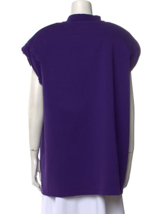 Attico Mock Neck Short Sleeve Sweatshirt