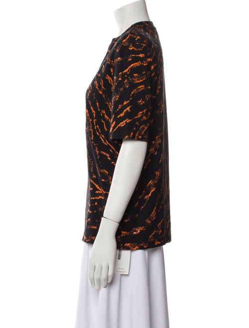 Attico Animal Print Crew Neck Blouse