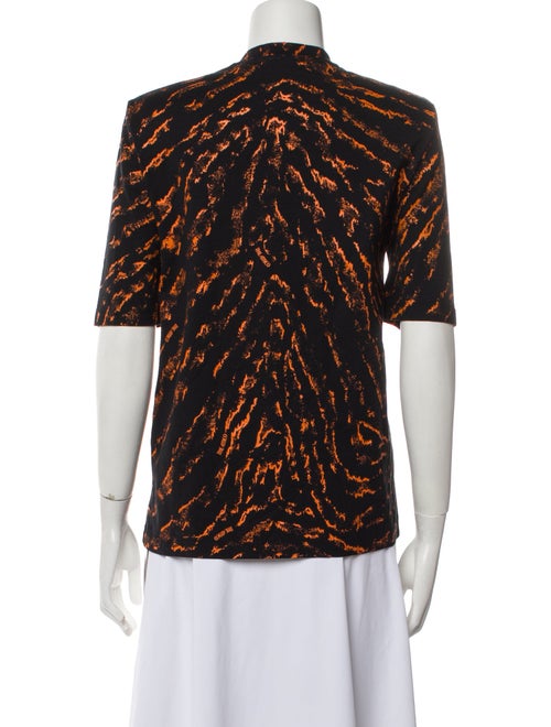 Attico Animal Print Crew Neck Blouse
