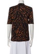 Attico Animal Print Crew Neck Blouse