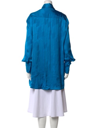 Attico Long Sleeve Button-Up Top