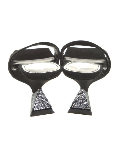 Attico Suede Crystal Embellishments Slides