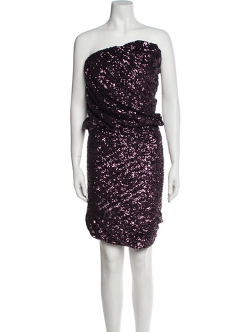 Attico Dresses Strapless Knee-Length Dress Us4, It40 | S