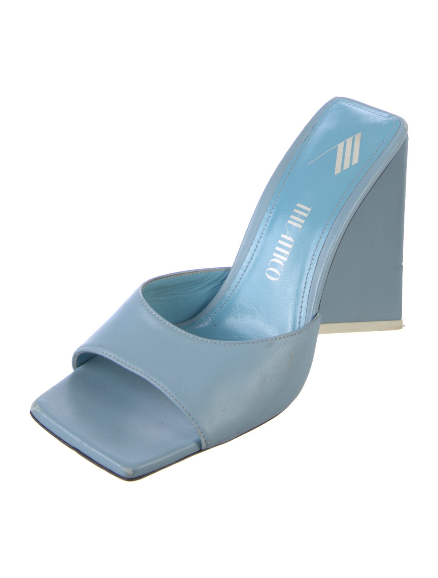 Attico Leather Slides