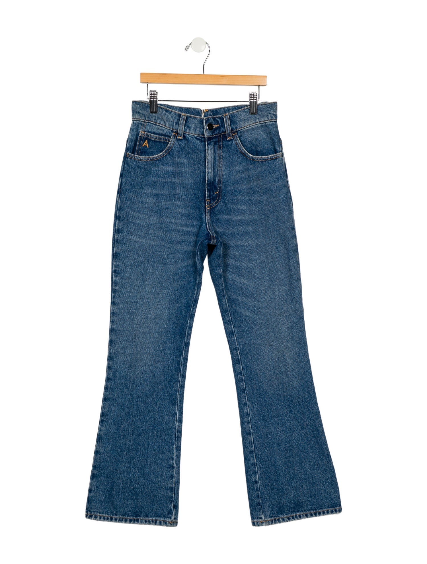 Attico Mid-Rise Straight Leg Jeans