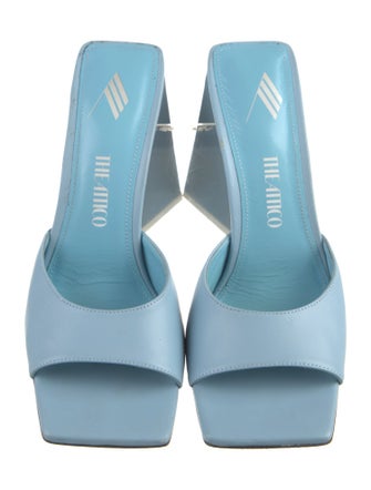 Attico Leather Slides