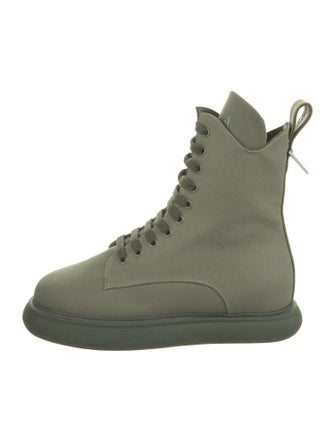 Attico Canvas Combat Boots
