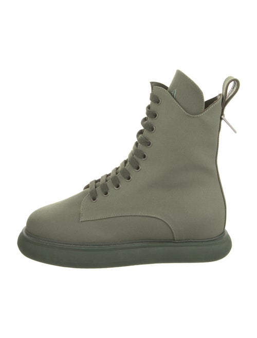 Attico Canvas Combat Boots