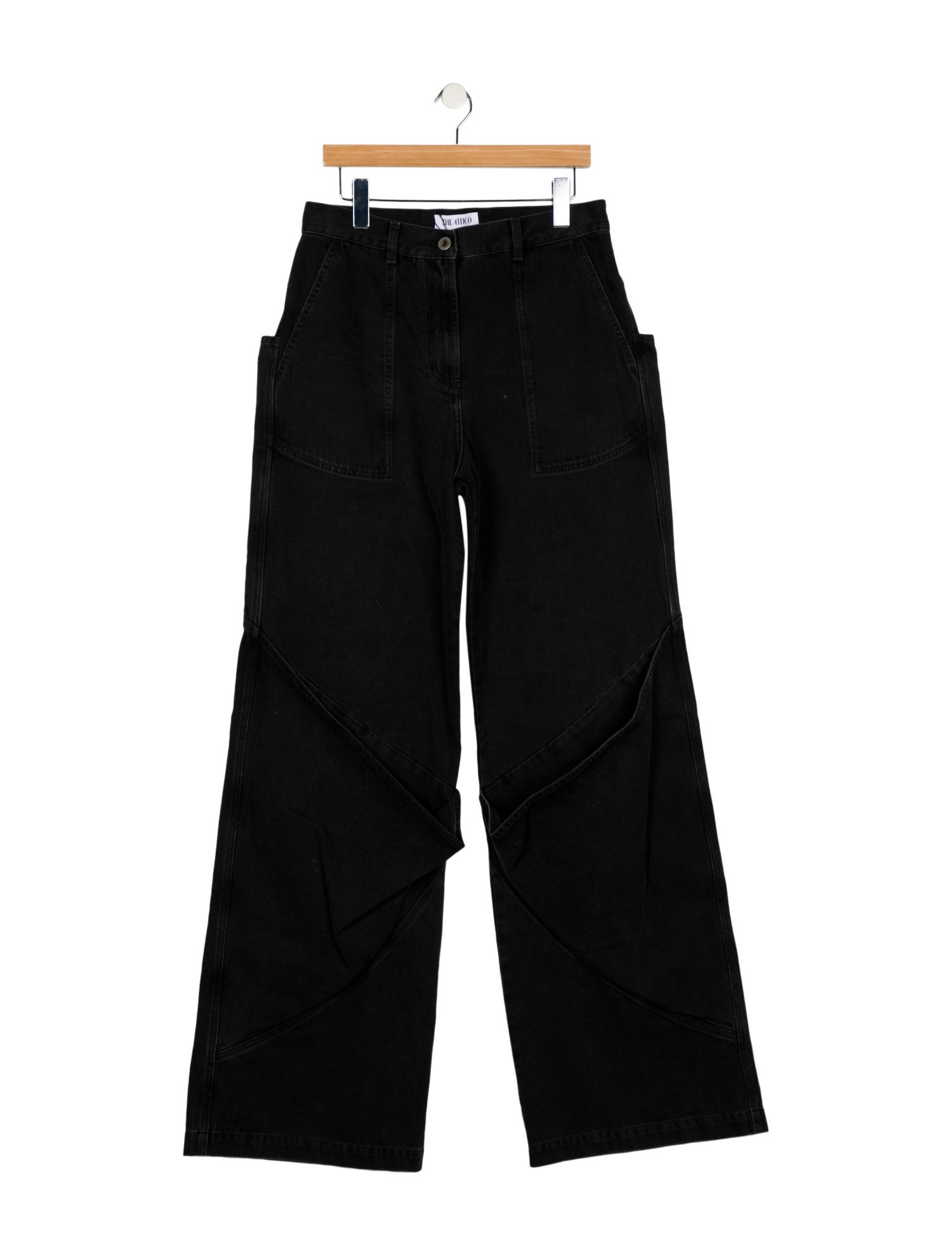 Attico High-Rise Wide Leg Jeans