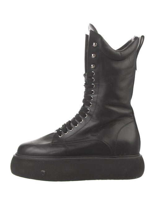 Attico Leather Combat Boots