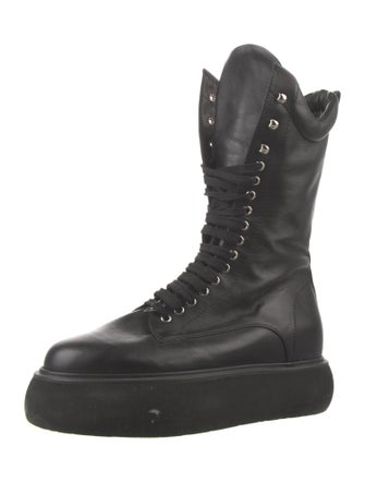 Attico Leather Combat Boots