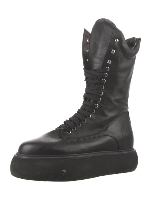 Attico Leather Combat Boots