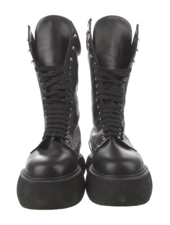 Attico Leather Combat Boots