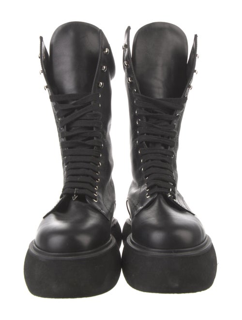 Attico Leather Combat Boots