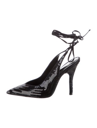 Attico Sequins Slingback Pumps