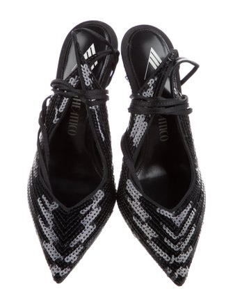 Attico Sequins Slingback Pumps