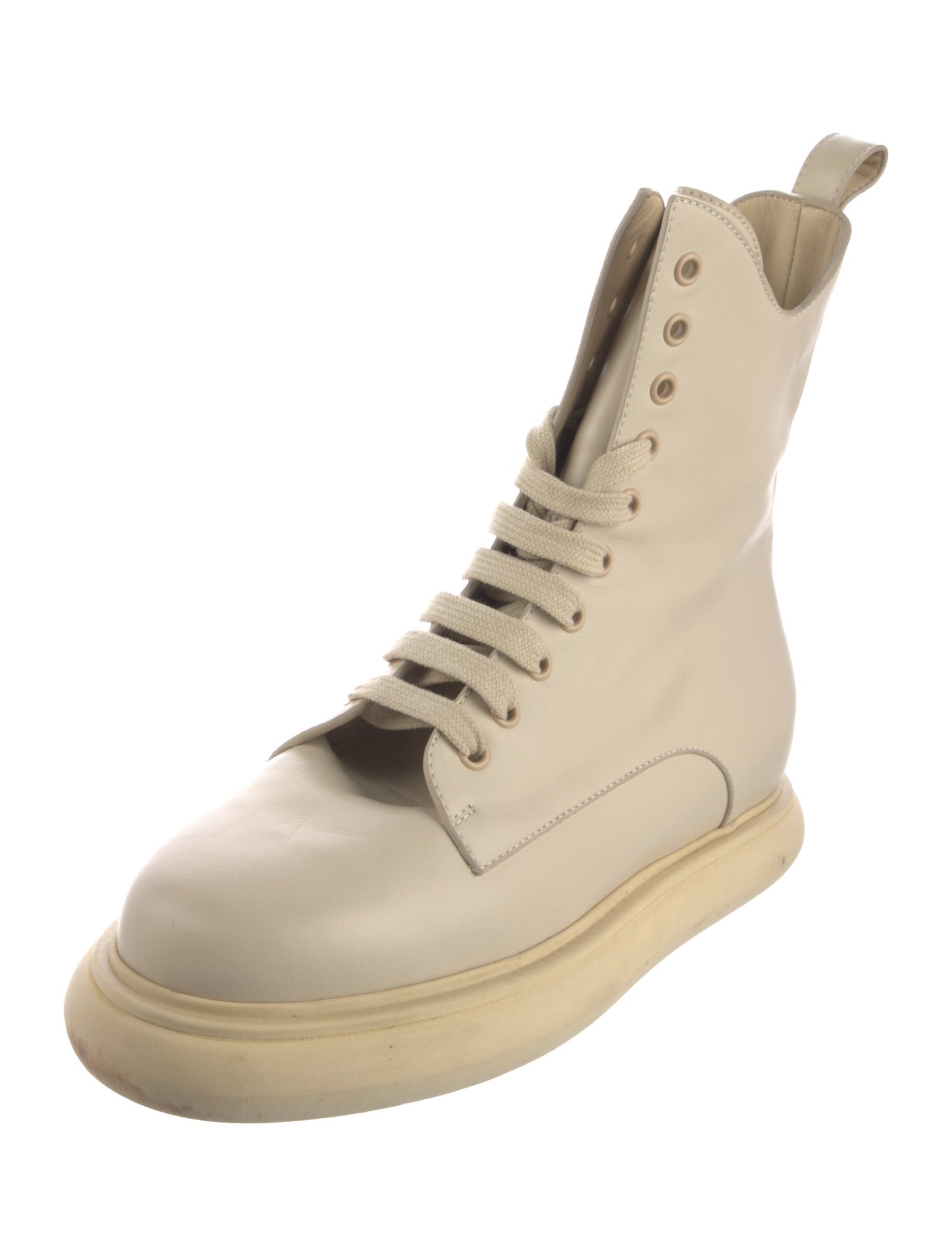 Attico Leather Combat Boots