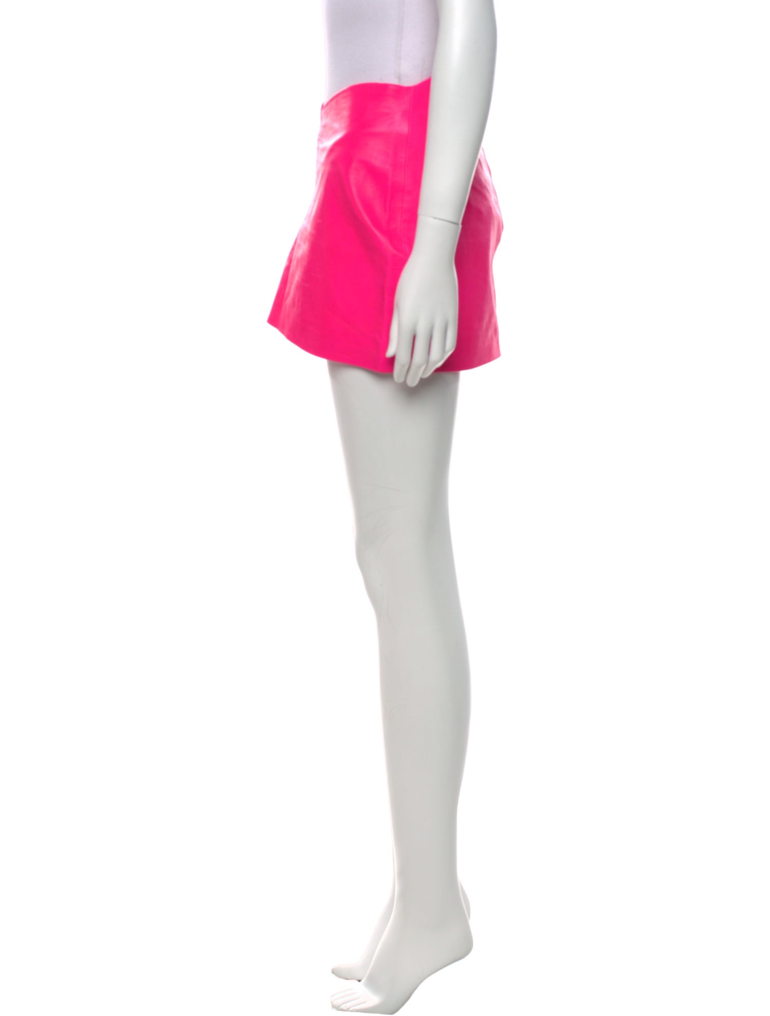 Attico Leather Mini Skirt