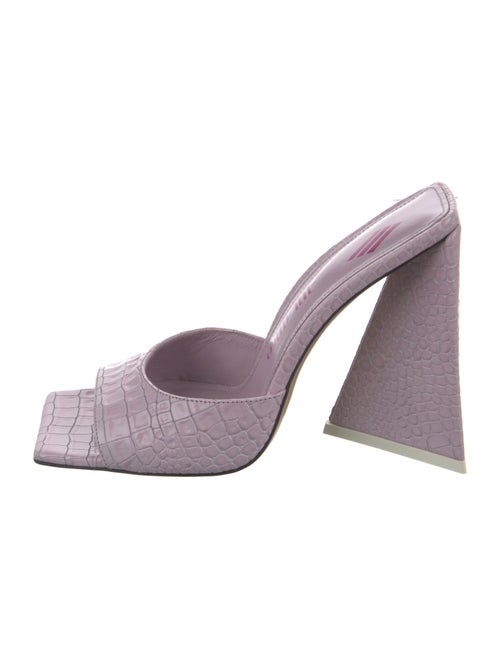 Attico Embossed Leather Slides