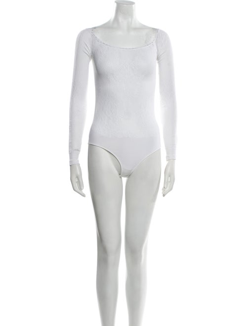Attico Scoop Neck Long Sleeve Bodysuit