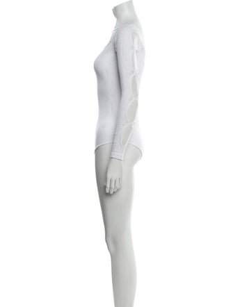 Attico Scoop Neck Long Sleeve Bodysuit