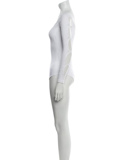 Attico Scoop Neck Long Sleeve Bodysuit