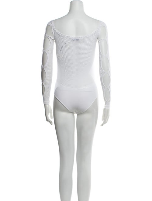 Attico Scoop Neck Long Sleeve Bodysuit
