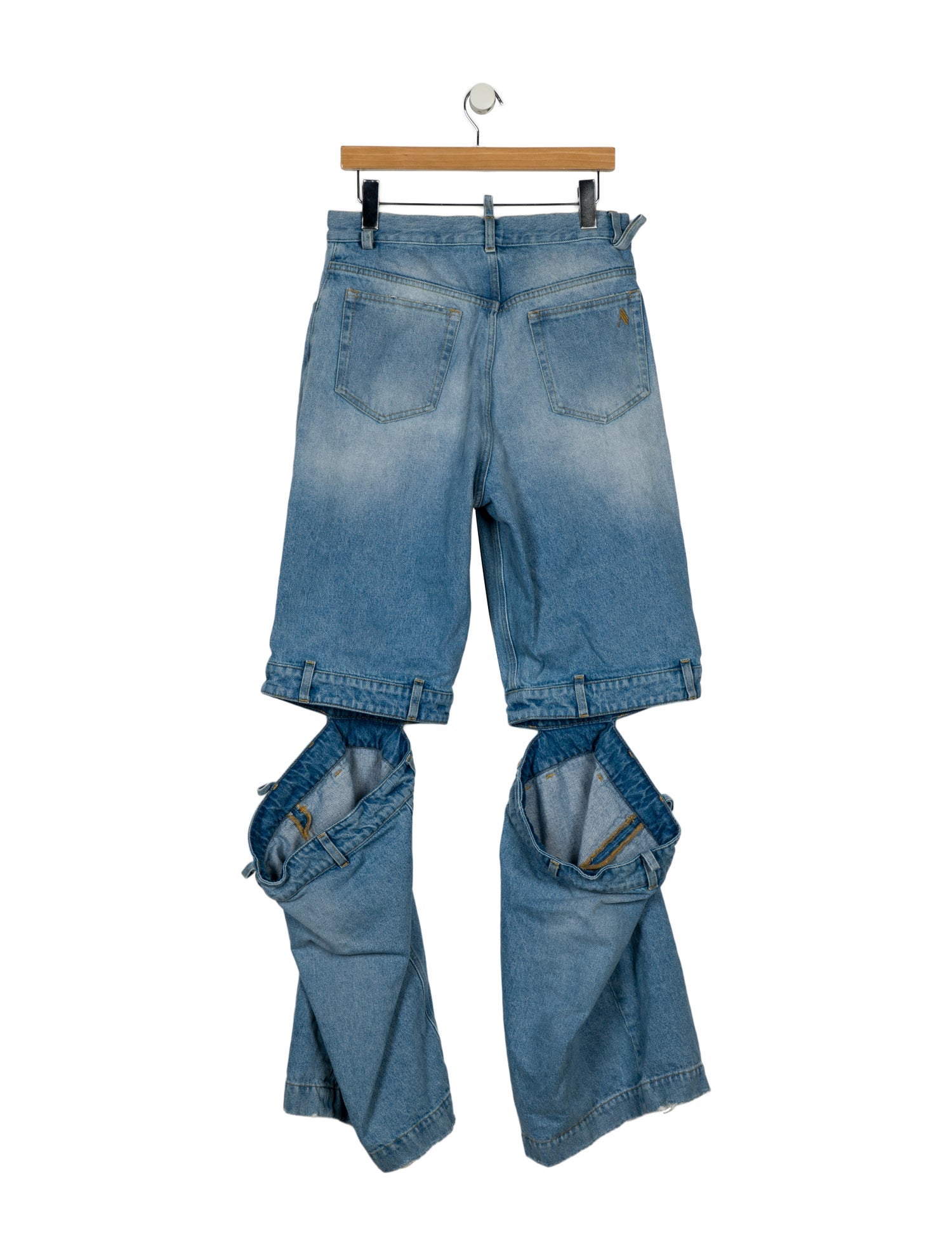 Attico High-Rise Wide Leg Jeans