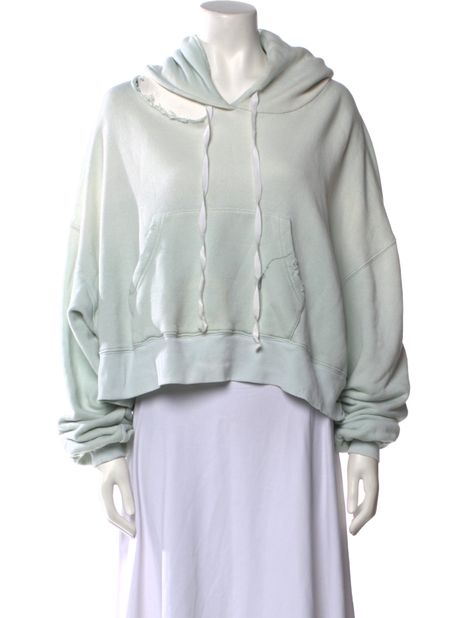 Attico Cowl Neck Long Sleeve Hoodie