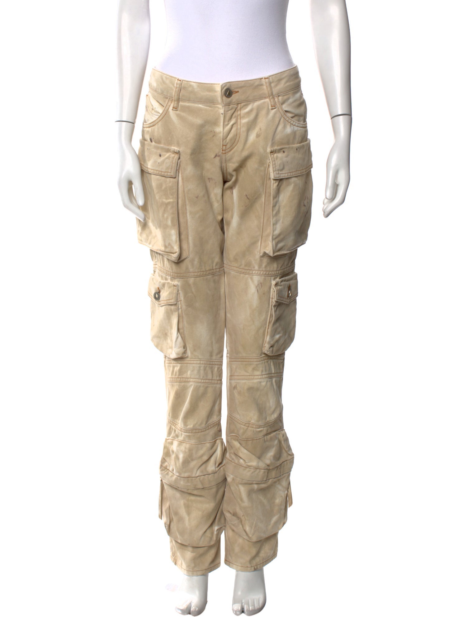 Attico Mid-Rise Straight Leg Jeans