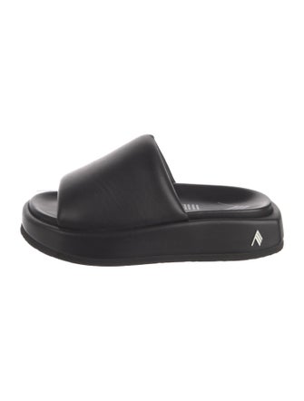 Attico Leather Slides
