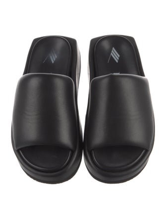 Attico Leather Slides