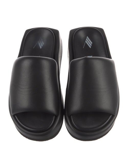 Attico Leather Slides