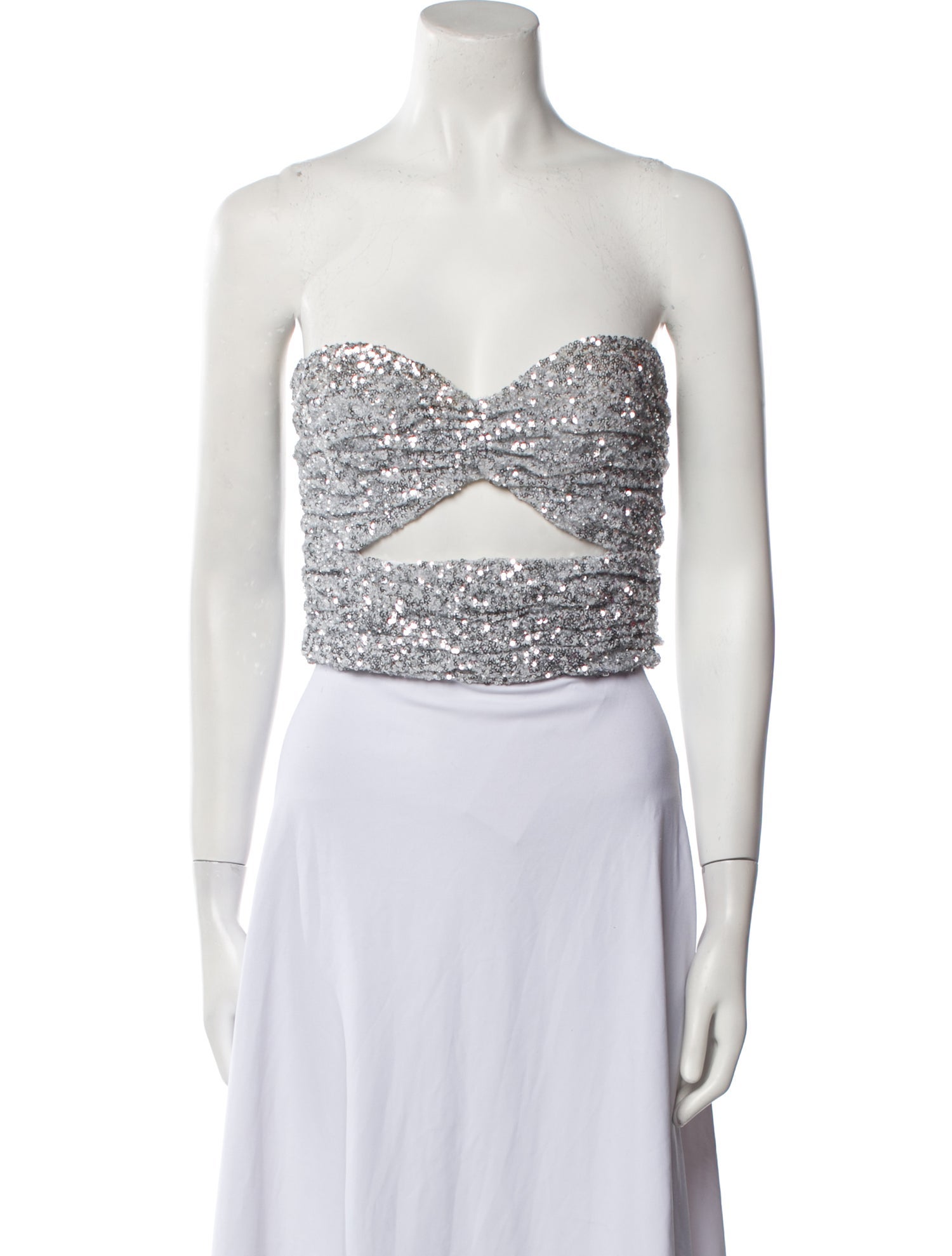 Attico Strapless Crop Top