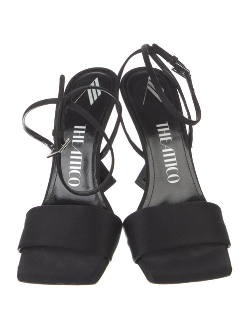 Attico Satin Leather Trim Embellishment Sandals