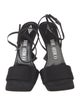 Attico Satin Leather Trim Embellishment Sandals