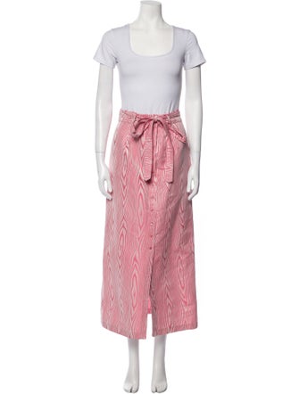 Attico Printed Raw-Edge Trim Skirt Set