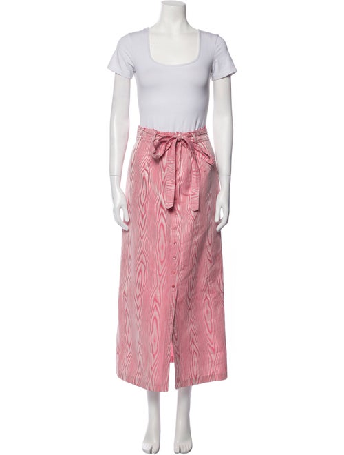 Attico Printed Raw-Edge Trim Skirt Set