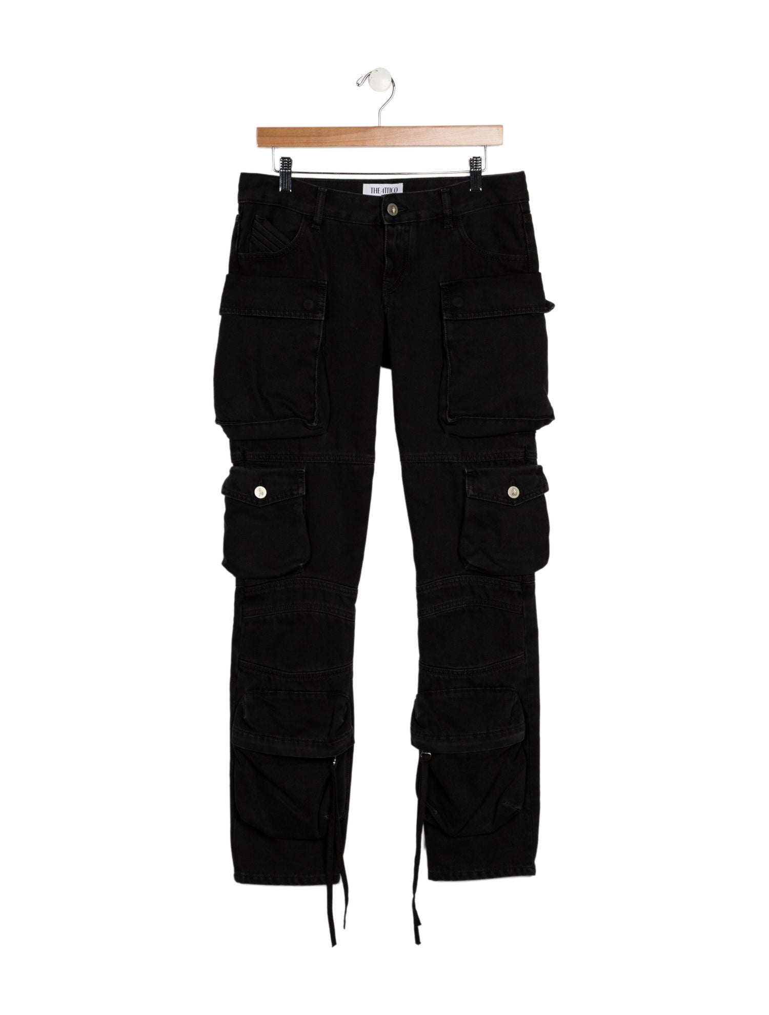 Attico Mid-Rise Straight Leg Jeans