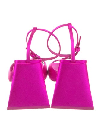 Attico Leather Leather Trim Embellishment Sandals