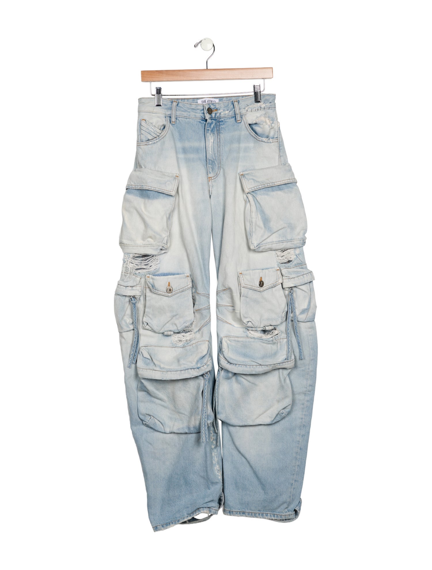 Attico High-Rise Wide Leg Jeans