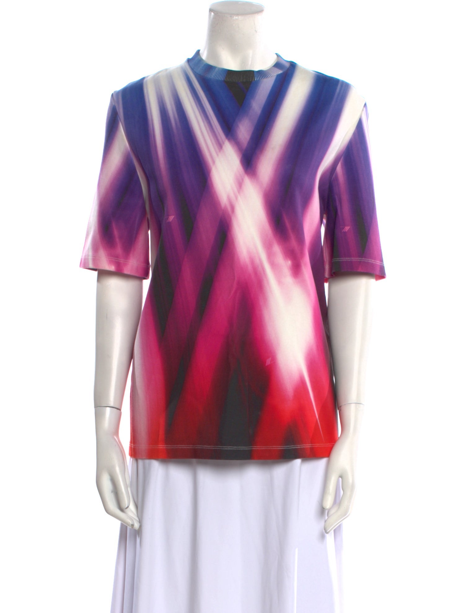 Attico Tie-Dye Print Crew Neck T-Shirt