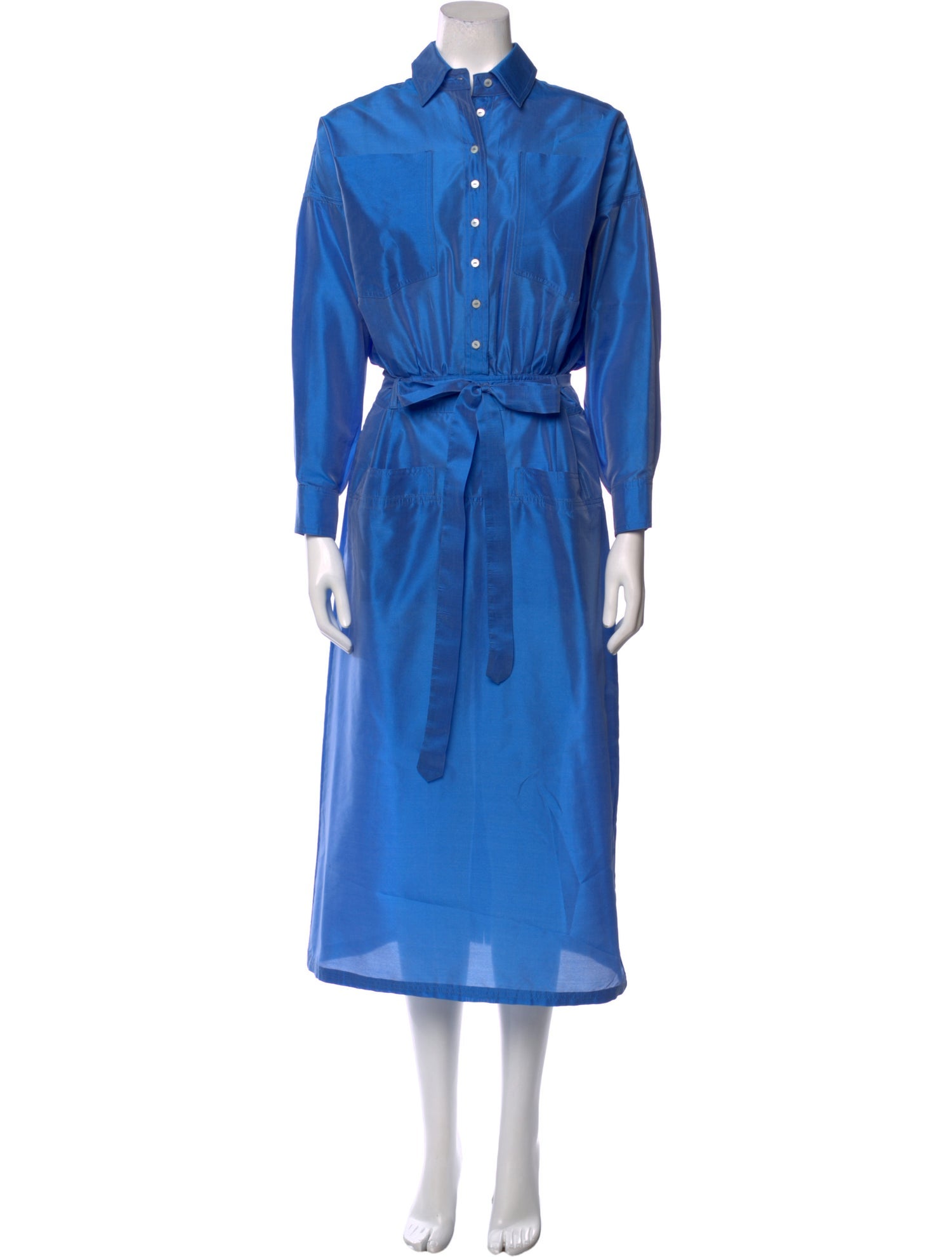 Attico Silk Long Dress