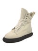 Attico Nylon Leather Trim Embellishment Combat Boots
